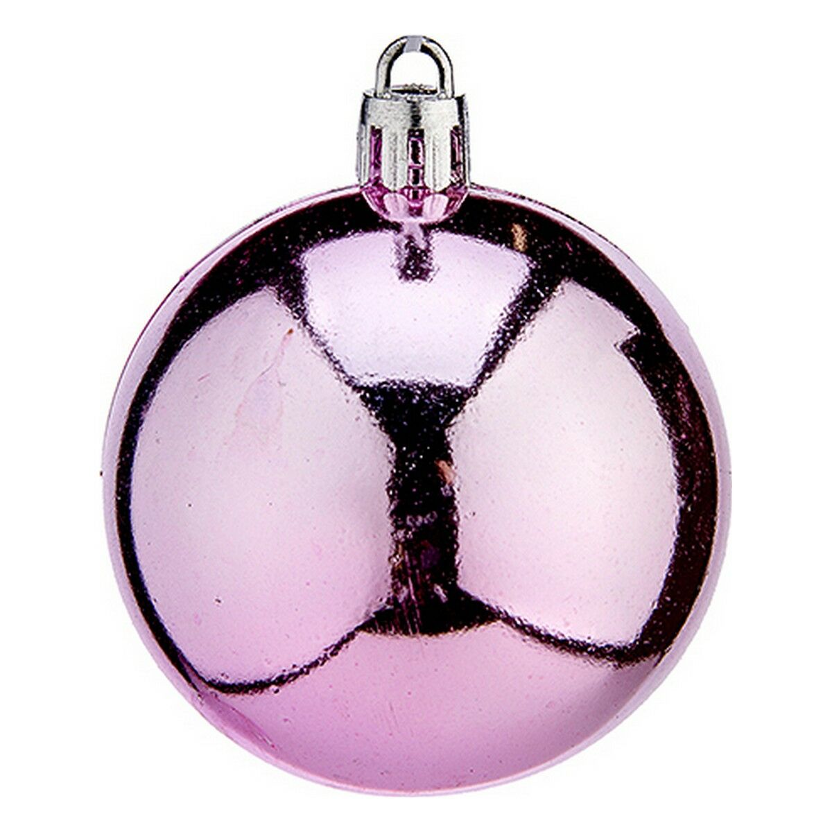 Kerstballen Krist+ Roze Plastic Ø 6 cm 24 Stuks